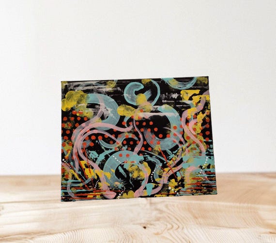 Small Wonder's Untitled Abstract Acrylic Painting On Stretched Canvas Textured Artwork Ready To Hang Art Decor Small Art