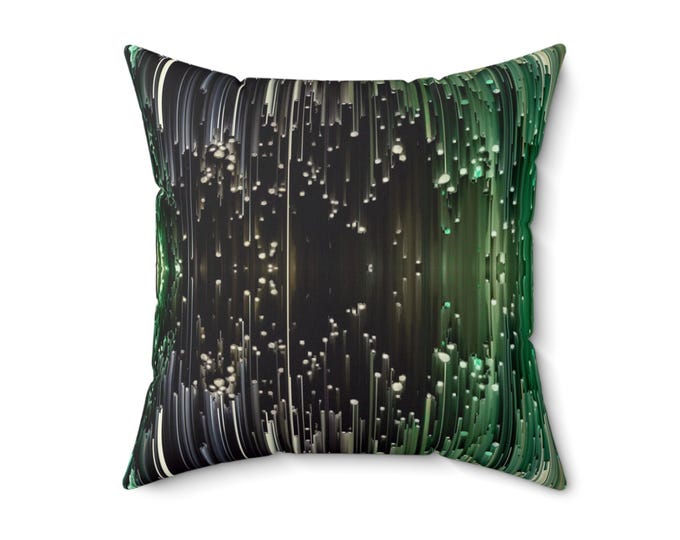 Modern Abstract Faux Suede Pillow: Boho Home Decor