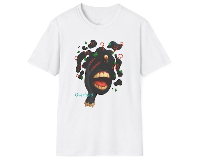 Artistic Graphic Tee: Overload Design Unisex Softstyle T-Shirt