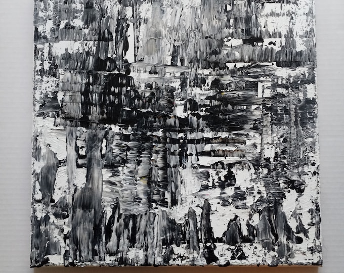 Textured Original Abstract Painting 14"×14" Palette Knife Painting Matte Acrylic Colors