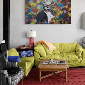 Large Abstract 3D Acrylic Canvas Painting - Ready to Hang