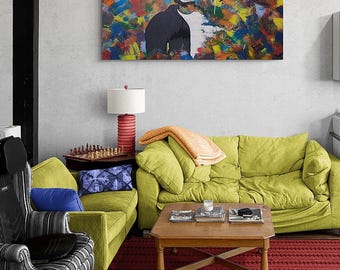 Large Abstract 3D Acrylic Canvas Painting - Ready to Hang