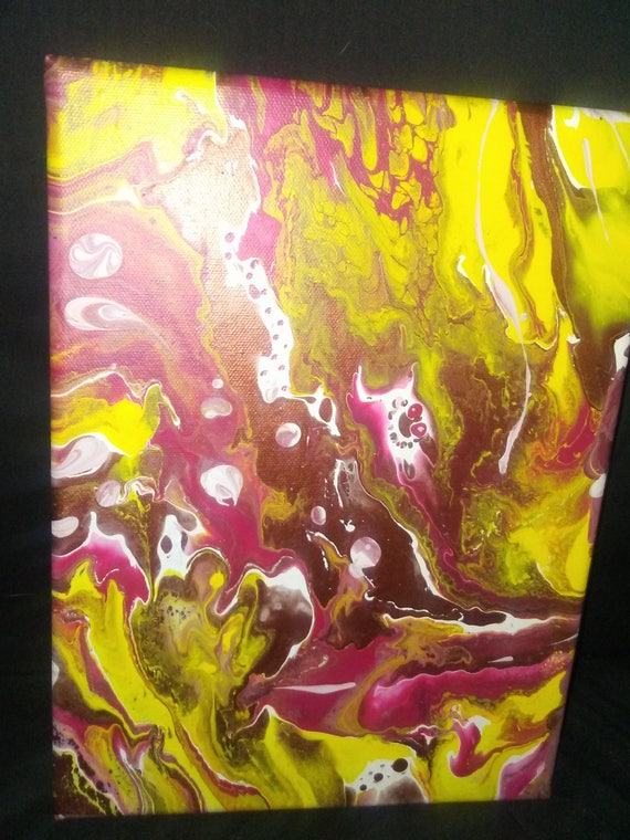 Ghost- Original fluid acrylics, abstract painting, wall art, poured acrylics