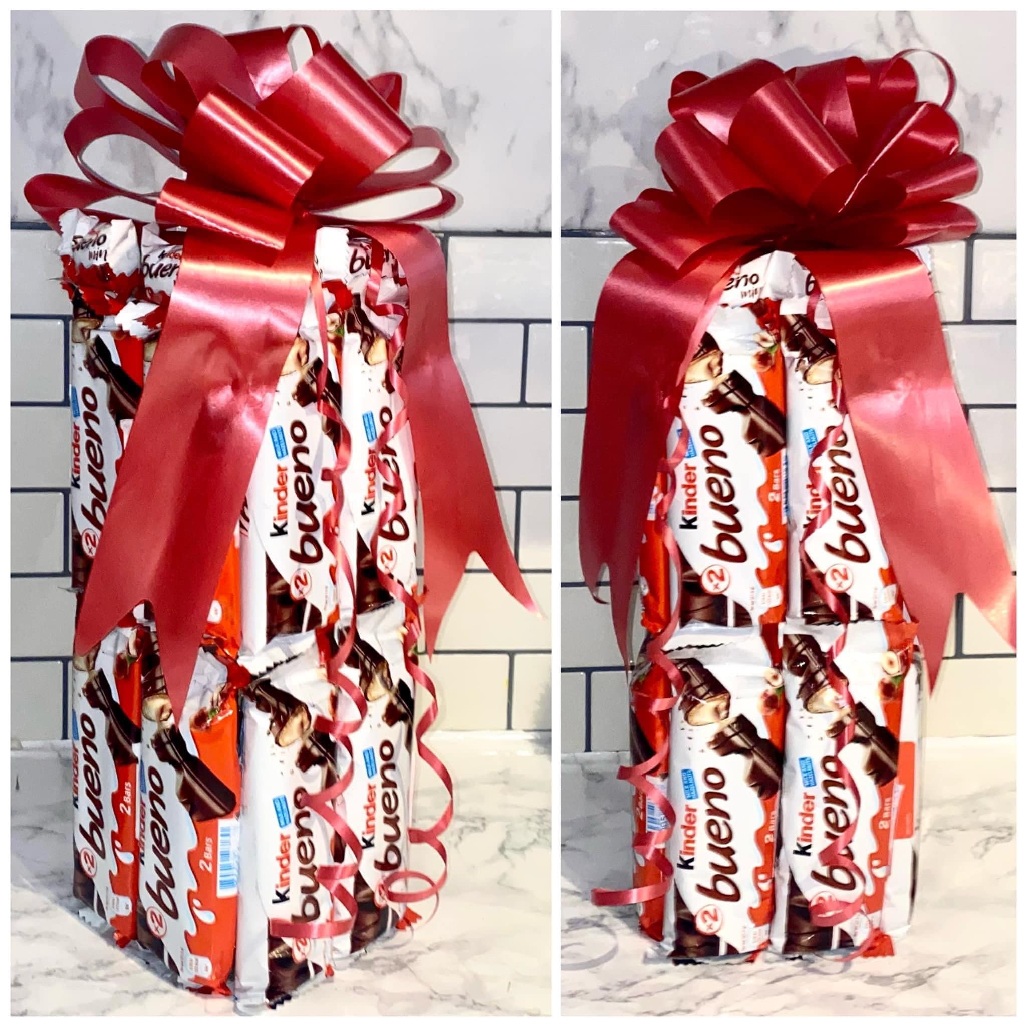 1FT Chocolate Bar Tower Kinder Bueno Bouquet Regalo San Valentino  Compleanno Lui Il suo cesto Natale Festa del papà Papà Nonno -  Italia