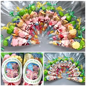 Large Pre-Filled In The Night Garden Favour Sweets Personalised Party Sweet Cones Birthday