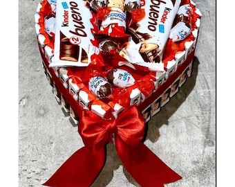ANY CHOCOLATE - Heart Chocolate Kinder Cadburys Bouquet Gift Him Her Valentines Day Birthday Halloween Christmas