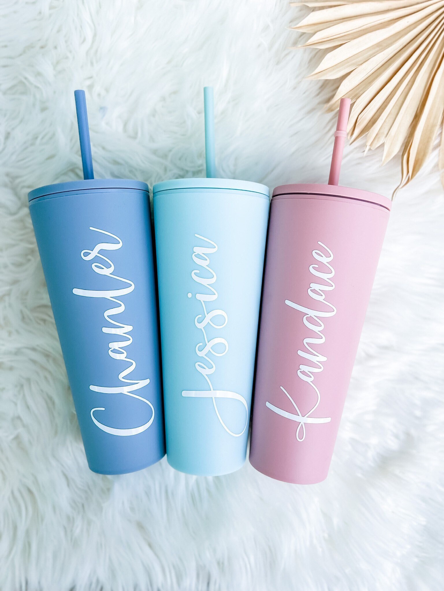 Personalized Tumbler With Lid and Straw, Personalized Gift for Her