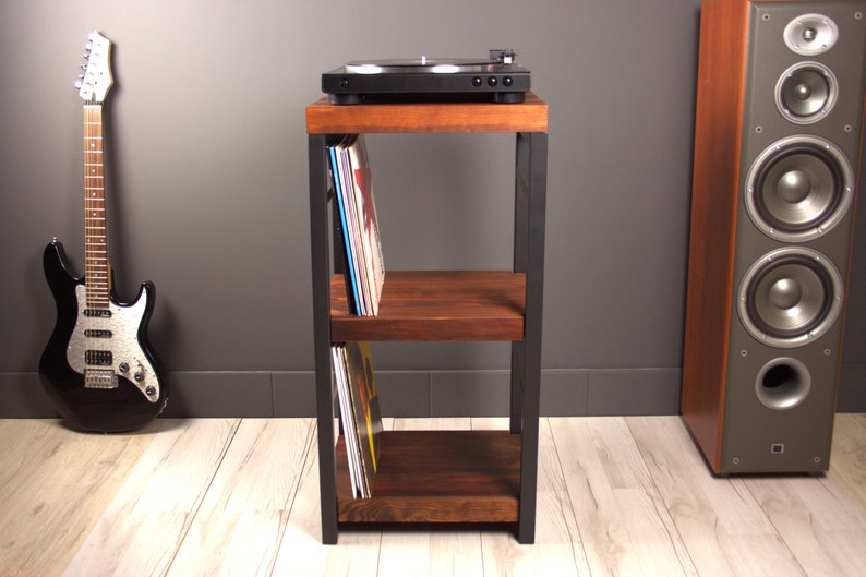 lumeon Rangement Disques Vinyles, Support en Bambou, Présentoir pour