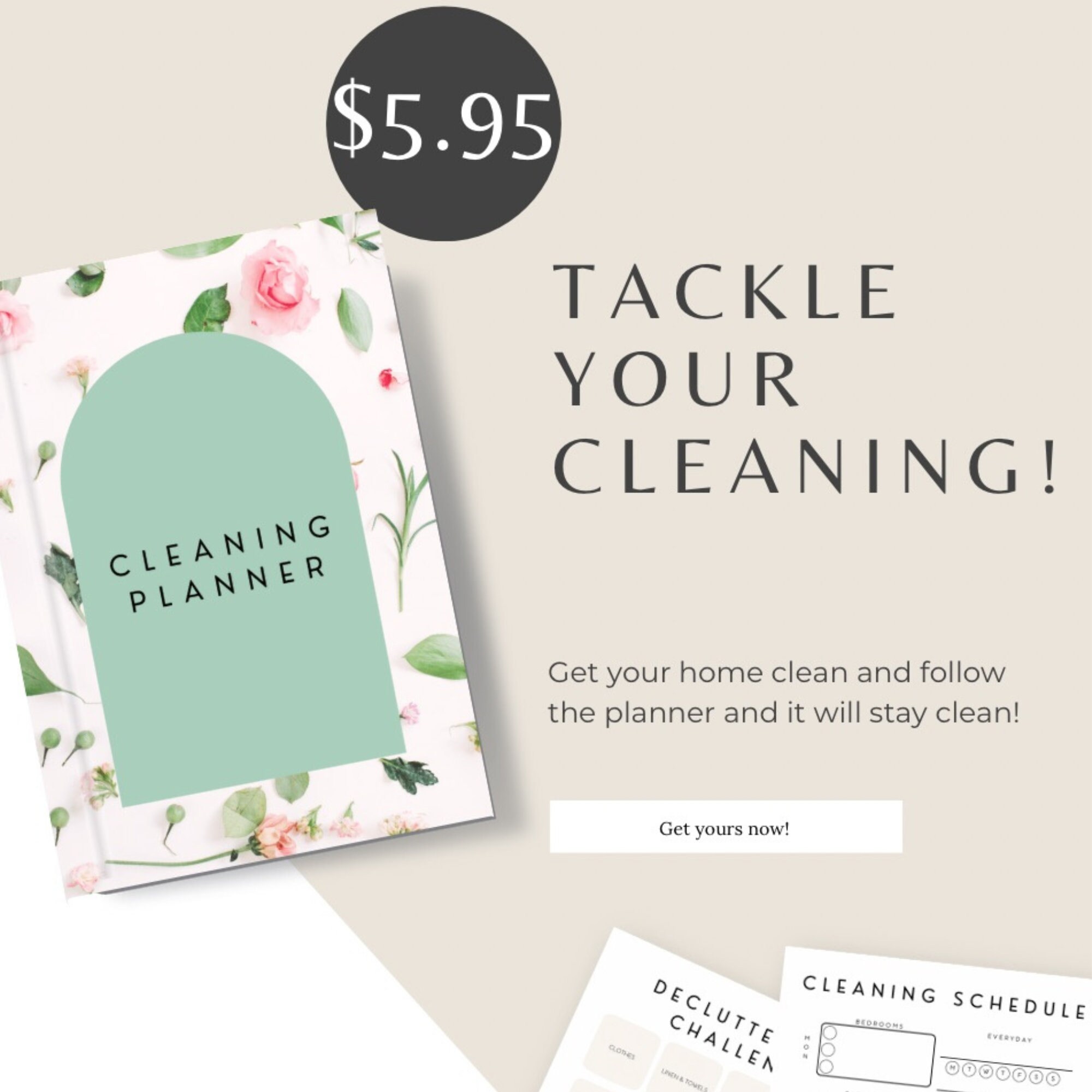 Printable House Cleaning Planner - Etsy