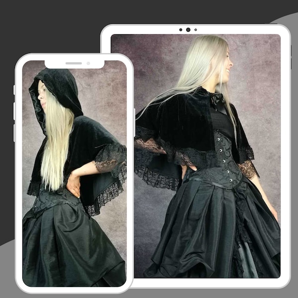 Magical Little Black Velvet Cape