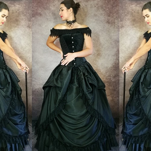 Blue Majestica Gothic Victorian Wedding Dress Elegant Gothic - Etsy