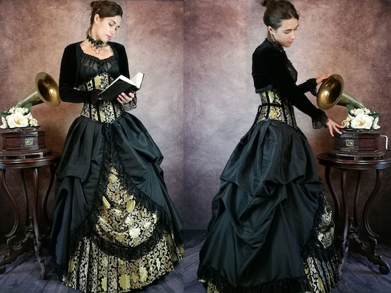 Women's Rococo Ball Gown Printing Long Gothic Victorian Dress Masquerade  Dresses | eBay