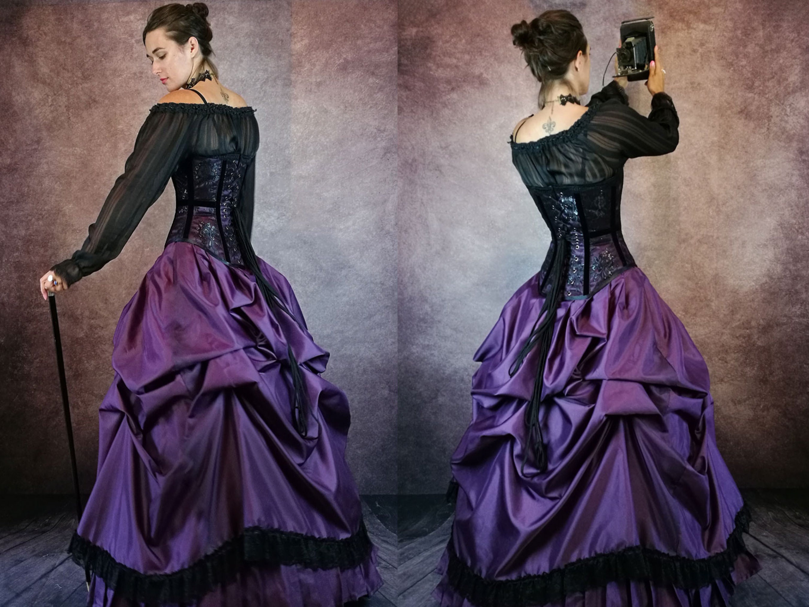 Purple Gothic Victorian Dresses