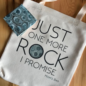 Petoskey Stone Heavy Duty Tote Bag, Rockhound Gift, USA Made