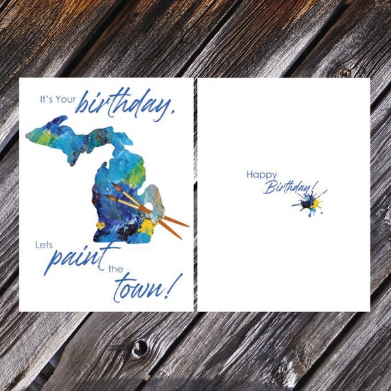 Paint Palette Birthday Greeting Card