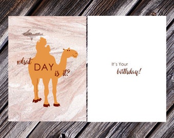 Greeting Card, Michigan Hump Day "What Day Is It" Birthday Card, 4x6 Card, Envelope Included, Michigan-Inspired