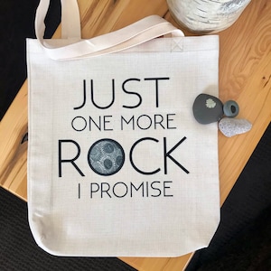 Tote Bag for Rockhounds! Plenty of Room and Durable Heavy Duty Canvas, Personalization Option Available, 14"x16", Made in the USA