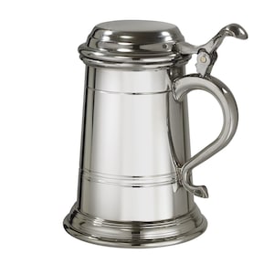 Balmoral X range 1 Pint Lidded Wentworth Pewter Tankard