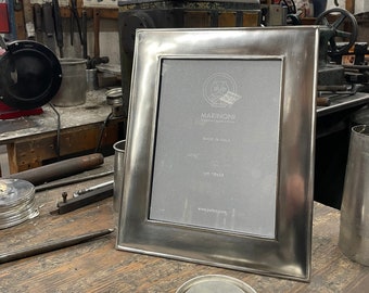 Vintage, SEAGULL PEWTER, 5 x 7 Picture Frame, Flowers, Bells