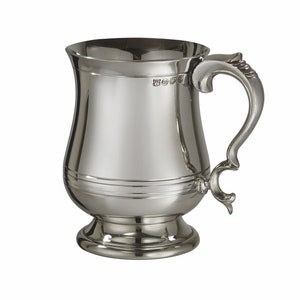 Georgian  &quot;X&quot; Range 1 Pint Extra Heavy Wentworth Pewter Tankard