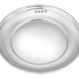 Polished Pewter Plate, side plate, small plate, salver, award, loose change tray