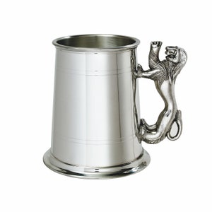 Lion Handle 1 Pint Wentworth Pewter Tankard