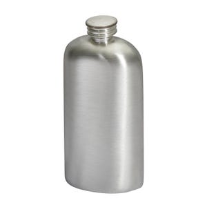 Handmade Pewter Bottle Flask: Brushed Finish, 3oz Spirit Flask