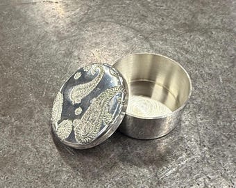 Vintage Charles Rennie Mackintosh Pewter Trinket Box. Art Nouveau