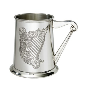 Irish Harp 1 Pint Wentworth Pewter Tankard