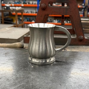 Georgian antique finish glass base tankard, stein, beer mug - Pint Wentworth Pewter Tankard