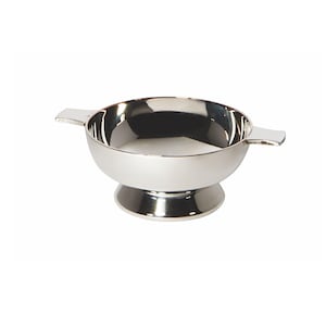 Mini 2&quot; Silver Plated  Quaich Whisky Tasting Bowl Loving Cup Burns Night