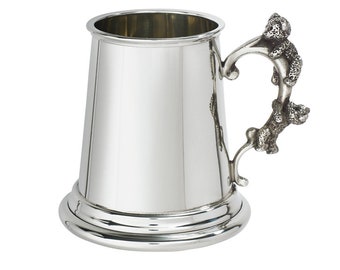 Taza de peltre con forma de osito de peluche para bebé: recuerdo de bautizo, grabado gratis