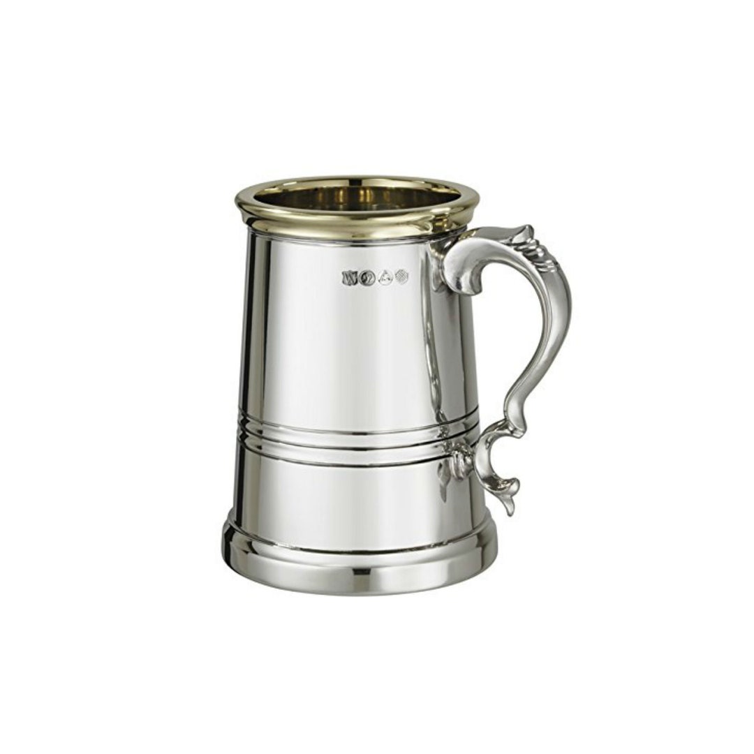 Wentworth Pewter - Standard Pewter and Brass Quaich Whisky Tasting Bowl Loving Cup Burns Night＿並行輸入品 Kings and Queens 1 Pint Wentworth Pewter Tankard - Etsy