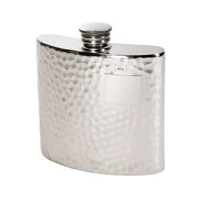 Hammered Pewter Hip Flask: Wentworth 4oz Spirit Flask