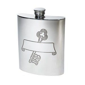 18th Birthday Pewter Hip Flask: 6oz Pocket Flask, Handmade