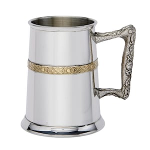 Brass Celtic Bands 1 Pint Wentworth Pewter Tankard