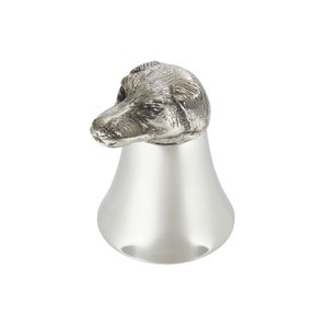 Dog Pewter Shot Glass, Jigger, Stirrup Cup, Measure, Cup