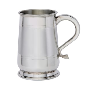 Jacobean part satin tankard, pewter tankard, beer mug, stein , pewter mug, Wentworth pewter