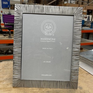 Cast Grooved Pewter Picture frame to take 10&quot; x 8&quot; picture