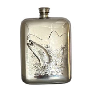 Angeln Zinn Tasche Flasche, 6 Unzen Kapazität.
