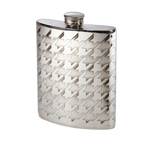 Dogtooth Pewter Hip Flask: 6oz Wentworth Spirit Flask