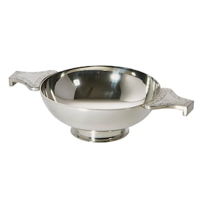 Medium Heritage Pewter Quaich Whisky Tasting Bowl Loving Cup Burns Night