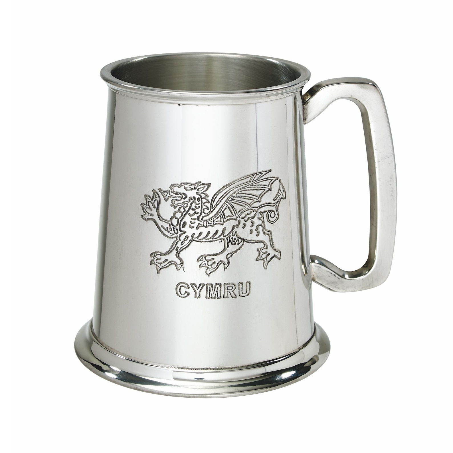 Wentworth Pewter Welsh Dragon Baby Mug - Quarter Pint Keepsake From England