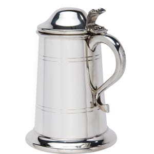 Caneca de estanho com tampa de vidro - Wentworth Pewter
