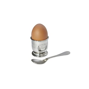 Wentworth Pewter - Celtic Pewter Egg Cup and Spoon, Baby Gift, Keepsake