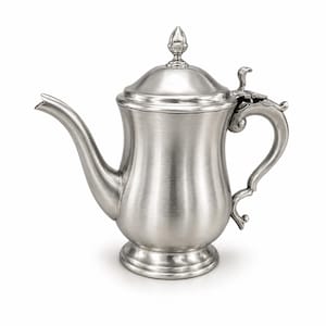 Matte theepot van geborsteld tin, handgemaakte koffiepot, modern servies
