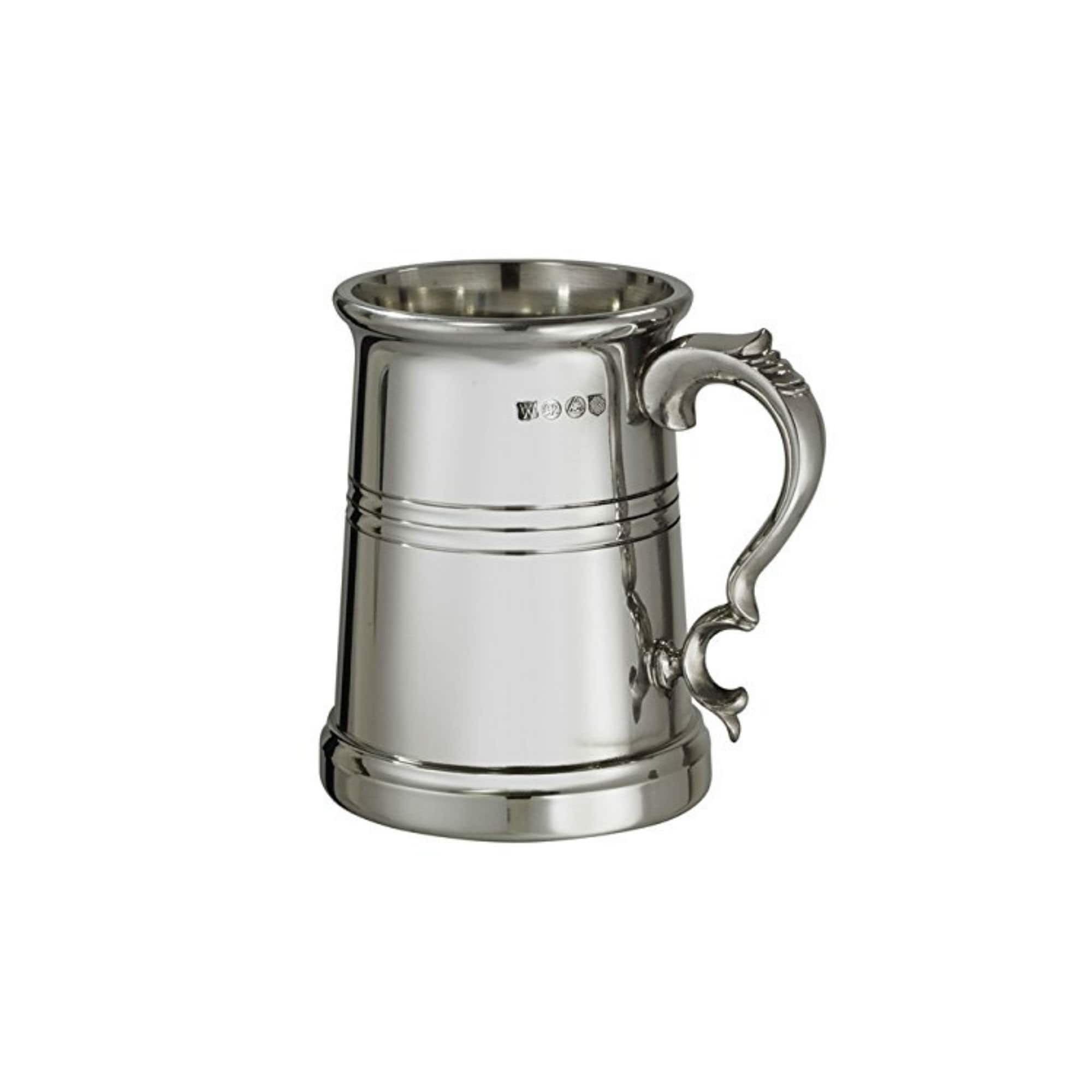 Glassware Tableware Half Hammered 1 Pint Pewter Tankard Wentworth Pewter