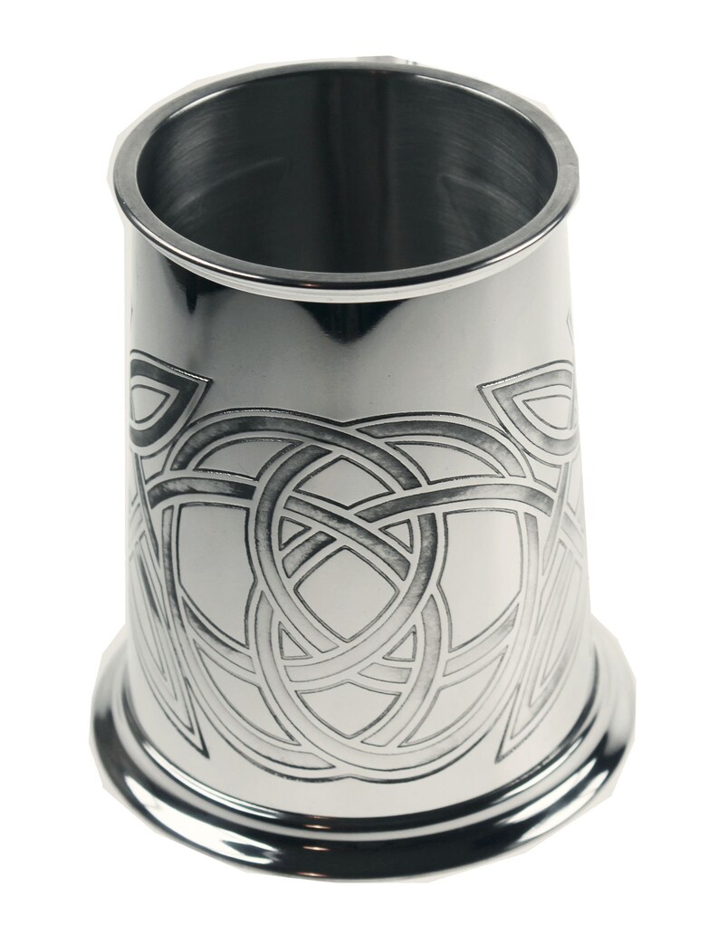 Skye Celtic Knot Pewter Tankard - Handcrafted Beer Mug, Perfect Gift For Dad Or Wedding