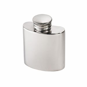 Tiny Plain Wentworth Pewter  Purse Flask, 1oz Capacity