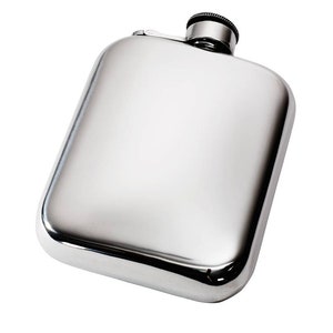 SJ Pocket Flask, 6oz Capacity with Captive Top